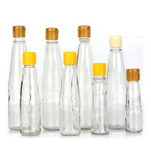 Wholesale 100ml-500ml clear sesame oil olive oil cooking oil glass bottle with cap